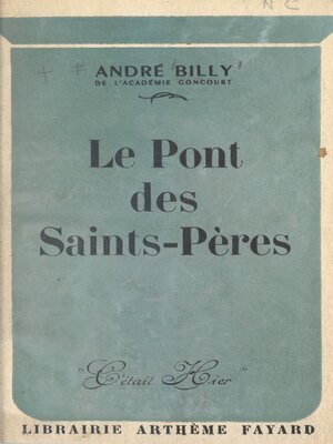 cover image of Le pont des Saints-Pères